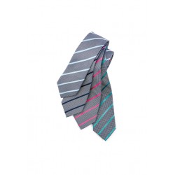 Mens Single Contrast Stripe Tie